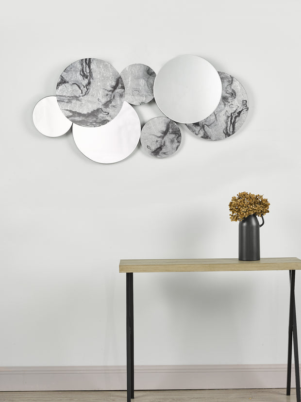 Dar Meco Rectangle Black Marble Effect Mirror