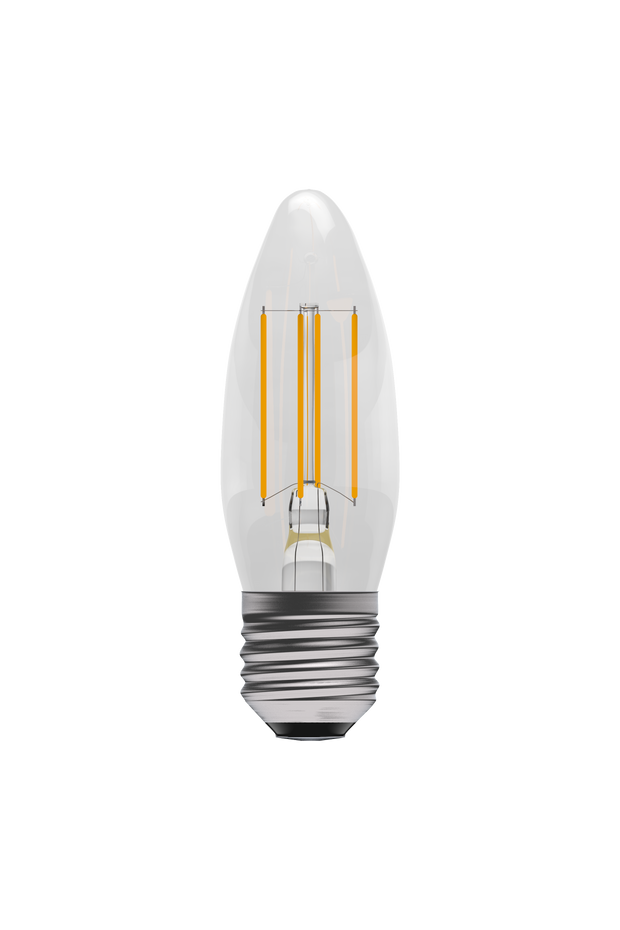 4W LED Filament Clear Candle - ES, 2700K