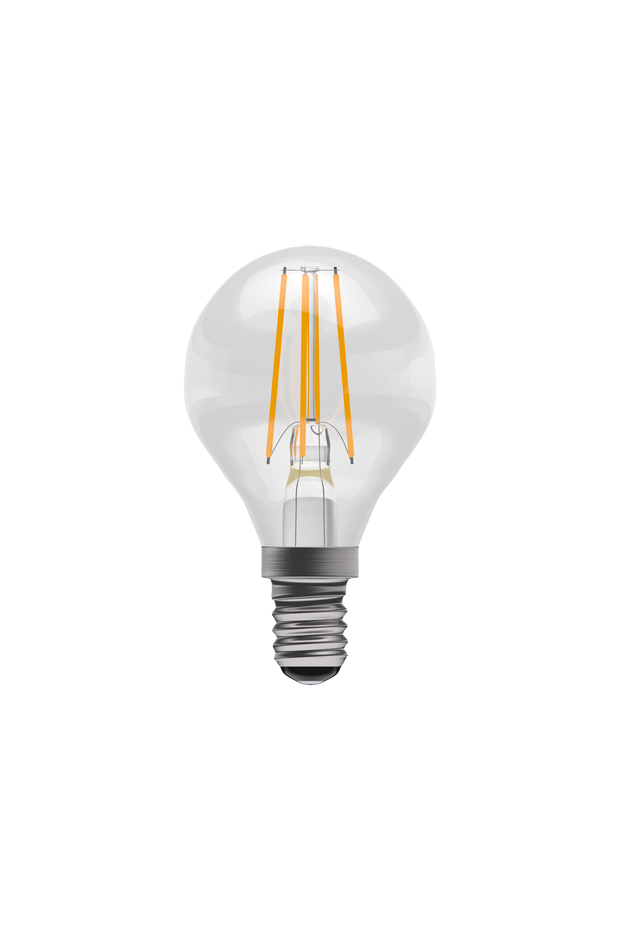 4W LED Filament Clear Round - SES, 2700K