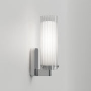 Astro Ottavino Polished Chrome Bathroom Wall Light With Clear Ribbed Glass - IP44