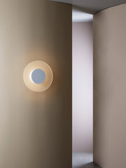Astro Halftone 400 Matt White/Clear Acrylic Round LED Wall Light