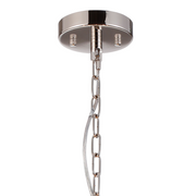 Idolite Petra 8 Light Pendant/Semi-Flush Ceiling Light Polished Nickel With Clear Crystal