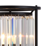 Idolite Petra 1 Light Table Lamp Satin Black With Clear Crystal