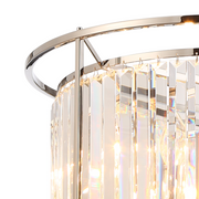 Idolite Petra 6 Light Pendant/Semi-Flush Ceiling Light Polished Nickel With Clear Crystal