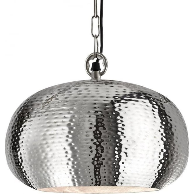 Searchlight 2094-32CC Battered Industrial Pendant In Polished Nickel