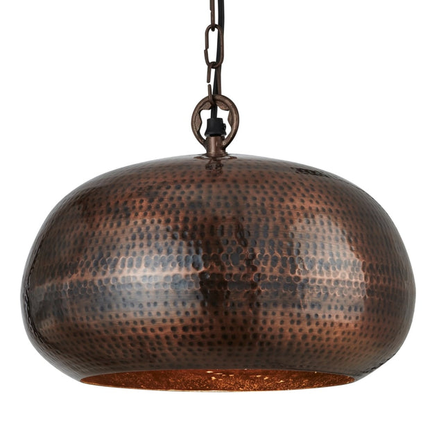Searchlight 2094-39BZ Battered Industrial Pendant In Antique Bronze