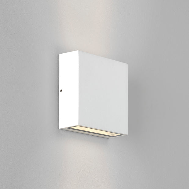Astro Elis Twin Textured White Up And Down Led Exterior Wall Light - 3000K, IP54
