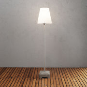 Konstsmide Lucca Grey Exterior Floor Lamp Complete With Opal Plastic Shade