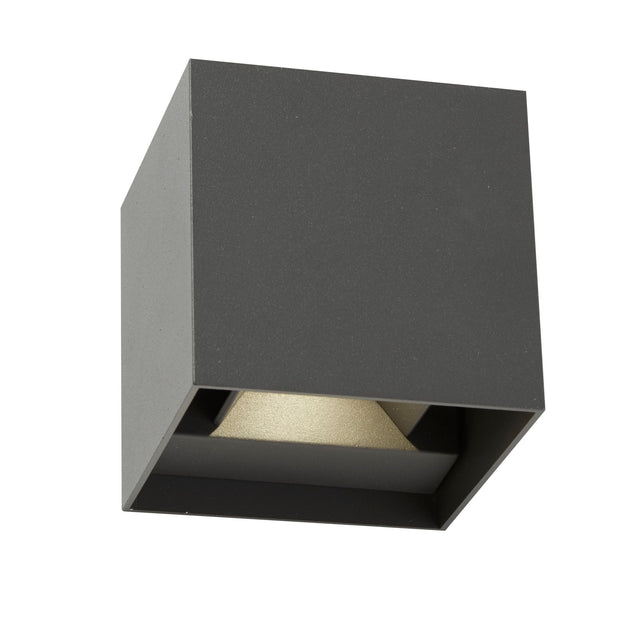 Black Exterior Up And Down Exterior Wall Light - 4000K