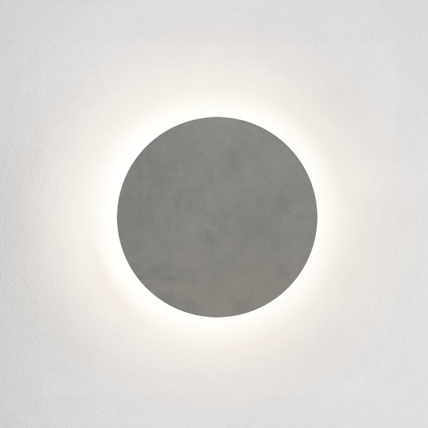 Astro Eclipse Round 300 Matt Concrete Led Exterior Wall Light - 3000K