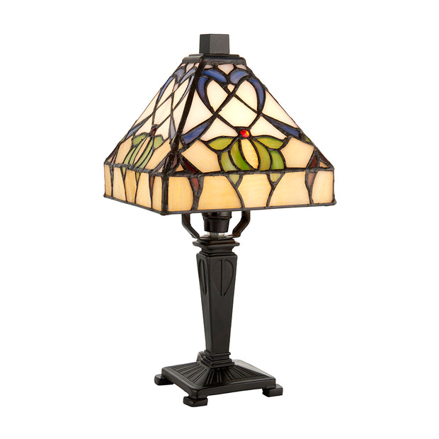Interiors 1900 Alcea 1 Light Tiffany Table Lamp - 63898