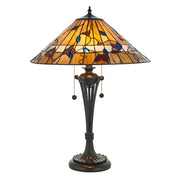 Interiors 1900 Bernwood 2 Light Tiffany Table Lamp - 63951