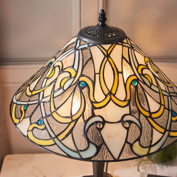 Interiors 1900 Dauphine 2 Light Tiffany Table Lamp - 64055