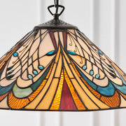 Interiors 1900 Hector Single Tiffany Pendant Light - 64162