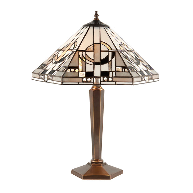 Interiors 1900 Metropolitan 2 Light Tiffany Table Lamp - 64263