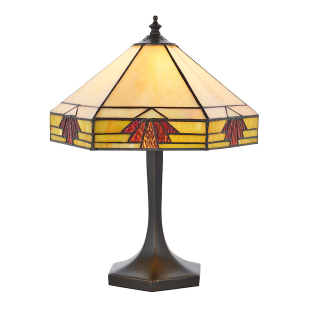Interiors 1900 Nevada 2 Light Tiffany Table Lamp - 64287