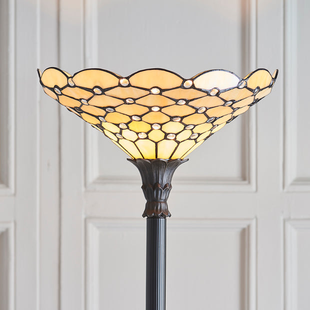 Interiors 1900 Pearl 1 Light Tiffany Floor Lamp - 64299