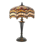 Interiors 1900 Vesta 2 Light Tiffany Table Lamp - 64376