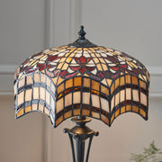 Interiors 1900 Vesta 2 Light Tiffany Table Lamp - 64376