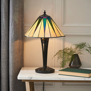 Interiors 1900 Dark Star 1 Light Tiffany Table Lamp - 70367