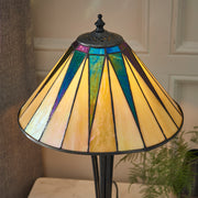 Interiors 1900 Dark Star 1 Light Tiffany Table Lamp - 70367