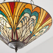 Interiors 1900 Hector 3 Light Tiffany Pendant Light - 70750