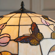 Interiors 1900 Butterfly 2 Light Tiffany Floor Lamp - 7094
