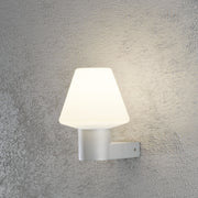 Konstsmide Barletta Grey Exterior Wall Light Complete With Opal Shade