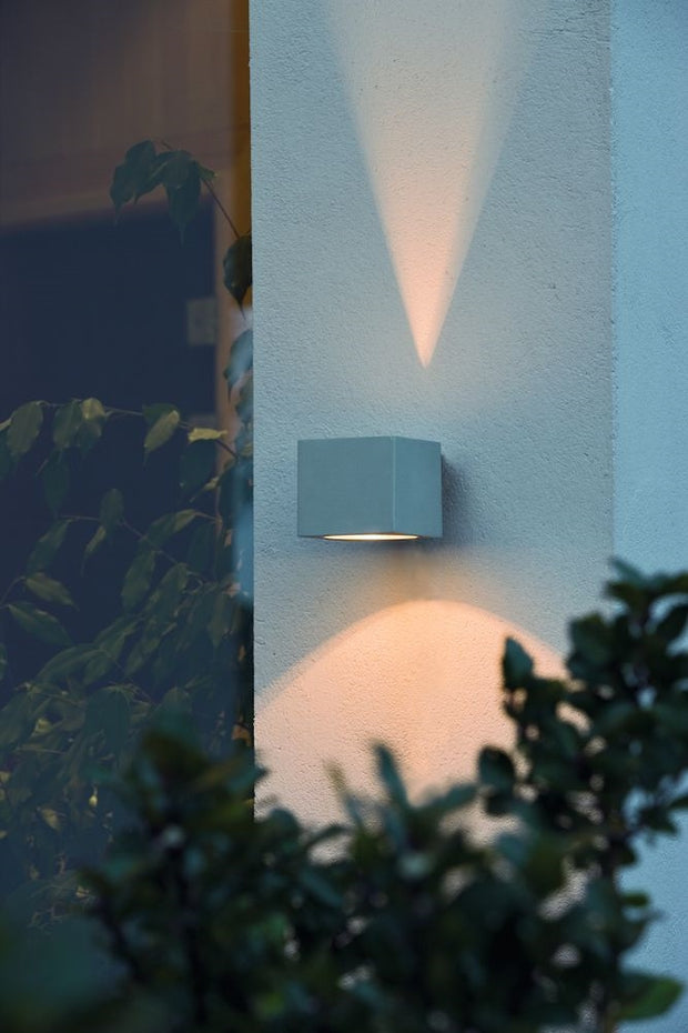 Konstsmide Modena Square Grey Up And Down Exterior Wall Light