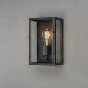 Konstsmide Carpi 7347 Matt Black Exterior Wall Light With Clear Glass Panels