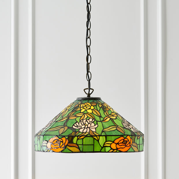Interiors 1900 Agapantha Single Tiffany Pendant Light - 74527