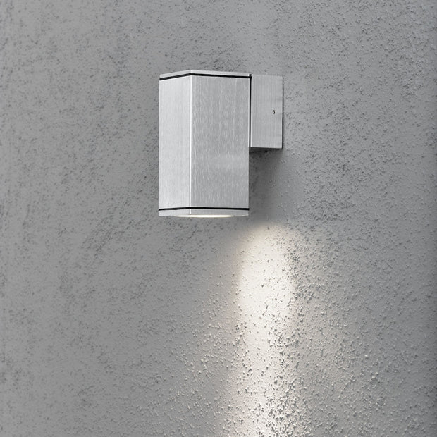 Konstsmide Monza Aluminium Rectangular Downward Facing Exterior Wall Light