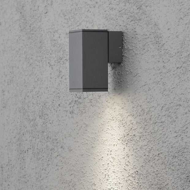 Konstsmide Monza Anthracite Rectangular Downward Facing Exterior Wall Light