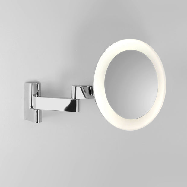 Astro Niimi Round LED Polished Chrome Adjustable Bathroom Mirror Wall Light - IP44 3000K