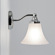 Astro Nena Polished Chrome Bathroom Wall Light With Frosted Glass Shade - IP44