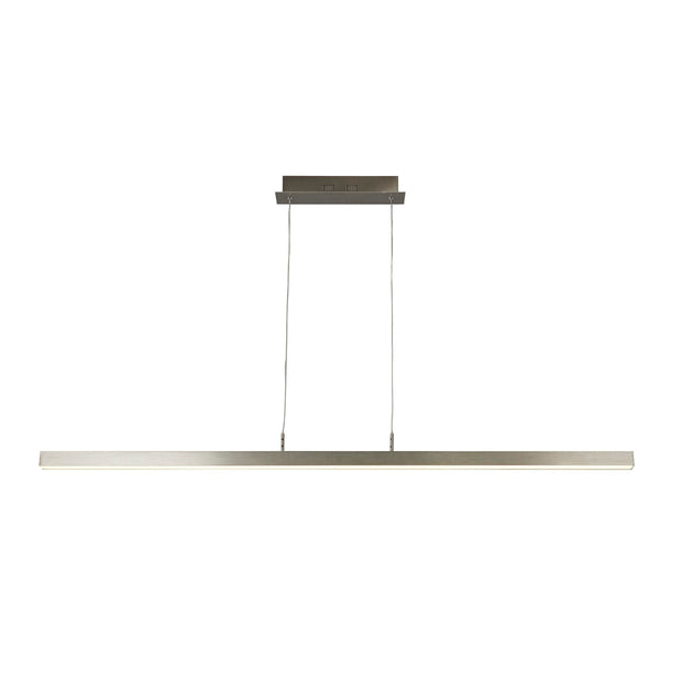 Stainless Steel Tribeca Slim Led Linear Pendant Complete With White Polycarbonate Shade - 2700K/3000K/4000K