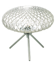 Dar Bibiana BIB4308 Large Table Lamp In Polished Chrome Finish With Clear Glass Shade