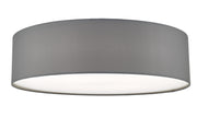 Dar Cierro CIE5039 4 Light Flush Ceiling Light In Grey With Frosted Diffuser