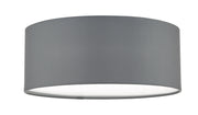 Dar Cierro CIE5239 3 Light Flush Ceiling Light In Grey With Frosted Diffuser
