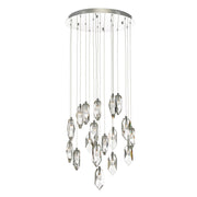 Dar Crystal CRY1850 18 Light Cluster Pendant In Polished Chrome & Crystal Finish
