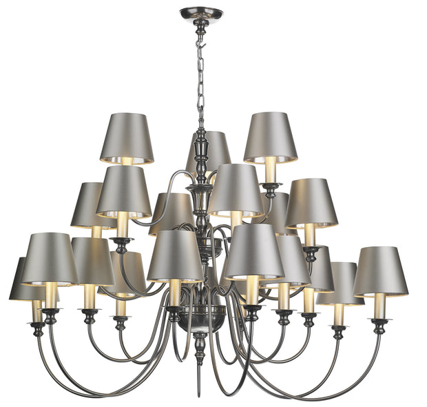 David Hunt Dickens DIC2167 Large Pewter 3 Tier 21 Light Chandelier - Fitting Only