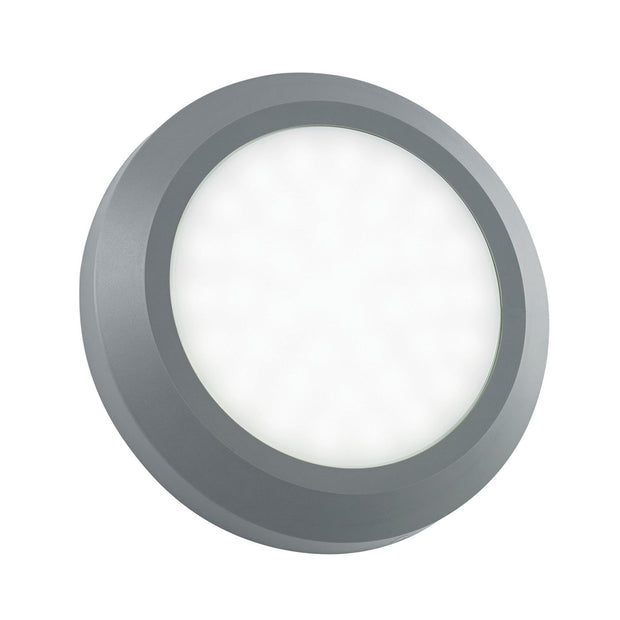 Round Grey Surface Mount Polycarbonate Led Guide Light - 3000K