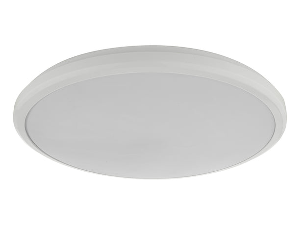 Dar Emmett EMM522 18W LED Medium Flush Ceiling Light In White Acrylic - IP44