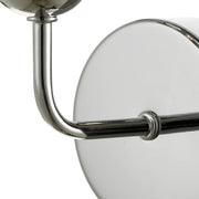 Dar Feya 1 Light Wall Light In Polished Chrome Complete With Smoked Glass