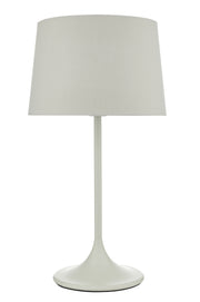 Dar Funchal FUN4239 Table Lamp In Matt Grey Finish Complete With Grey Shade