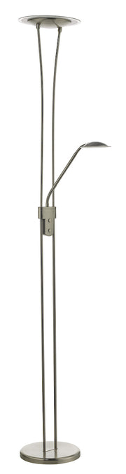 Dar Hahn HAH4946 Mother And Child LED Floor Lamp In Satin Nickel Finish