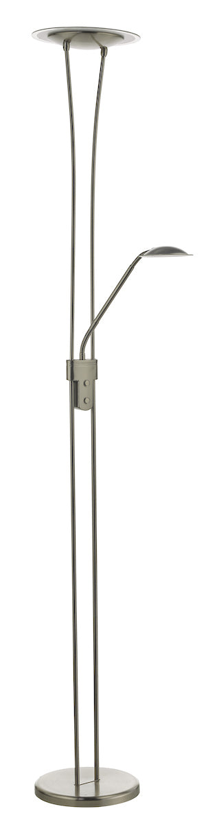 Dar Hahn HAH4946 Mother And Child LED Floor Lamp In Satin Nickel Finish