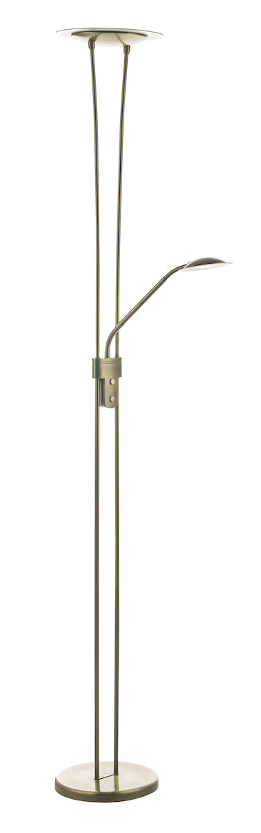 Dar Hahn HAH4975 Mother And Child LED Floor Lamp In Antique Brass Finish