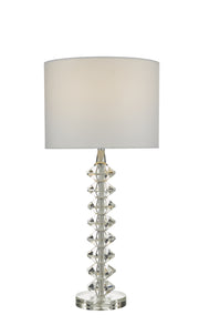 Dar Idella IDE4208 Table Lamp Crystal & Polished Chrome Finish Complete With Off White Shade