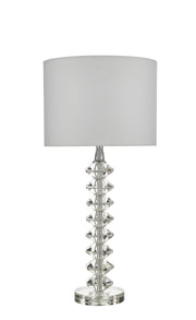 Dar Idella IDE4208 Table Lamp Crystal & Polished Chrome Finish Complete With Off White Shade